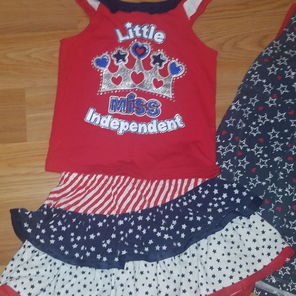 2pc skort set and red white and blue dress - Picture 3 of 6